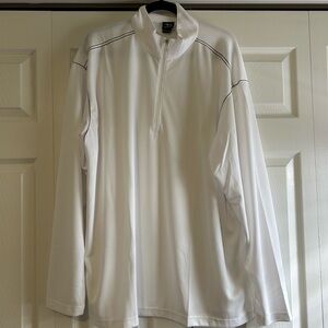 Men's White Quarter-Zip Pullover